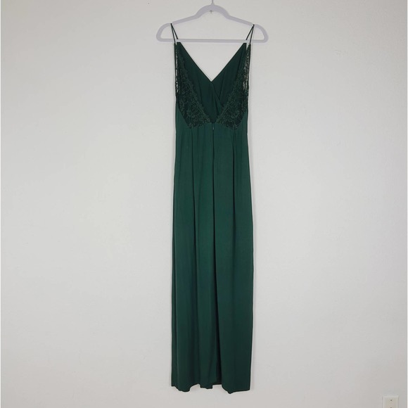 Samsoe & Samsoe Ginni Long Lace Back Dress in Darkest Spruce Size Small - Picture 4 of 10